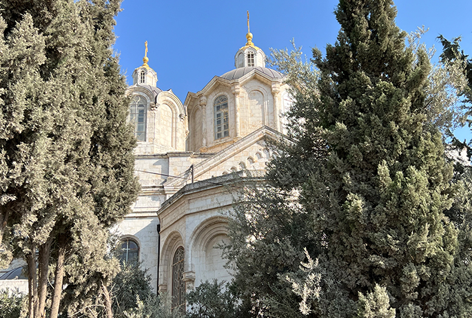 The Holy Trinity Cathedral is a cathedral of the Russian Orthodox Church in Jerusalem.