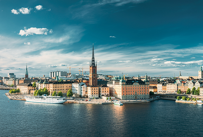 Stockholm city skyline