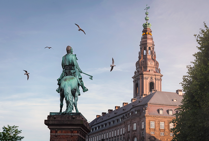 The statue of Absalon on Højbro Plads in Copenhagen