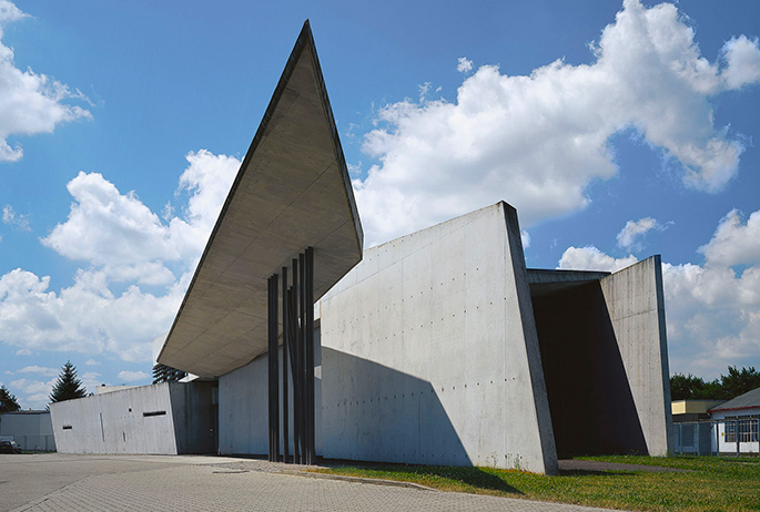 The Vitra Fire Station, designed by Zaha Hadid