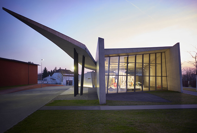 The Vitra Fire Station, designed by Zaha Hadid