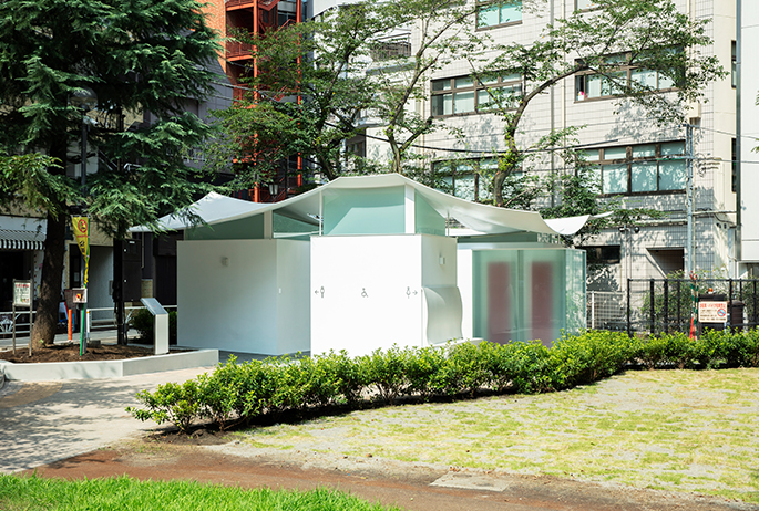 The Tokyo Toilet project. Ebisu East Park Toilet by Fumihiko Maki.