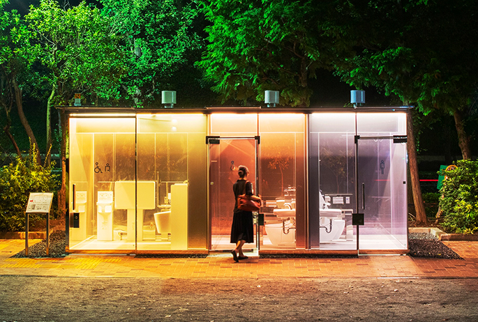 Yoyogi Fukamachi Park Toilet by Shigeru Ban. Photo: Satoshi Nagare