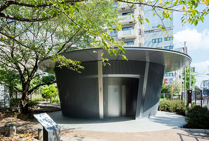 Jingu-Dori Park Toilet by Tadao Ando. Photo: Satoshi Nagare