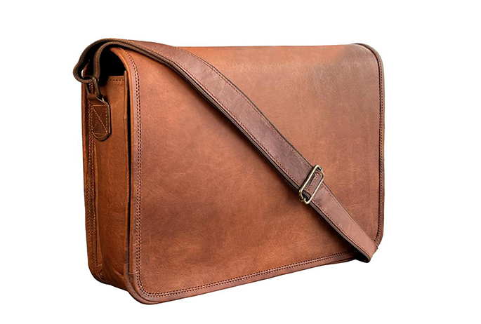 Rustic Town Crossbody Genuine Leather Laptop Messenger Bag