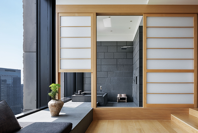 Photo courtesy of Aman Tokyo Aman Tokyo is a luxury hotel occupying the top six floors of The Otemachi Tower in central Tokyo