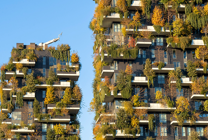 Bosco Verticale in Porta Nuova, designed by Stefano Boeri Architetti. Photo: Envato Elements Bosco Verticale in Porta Nuova, designed by Stefano Boeri Architetti Milan Italy