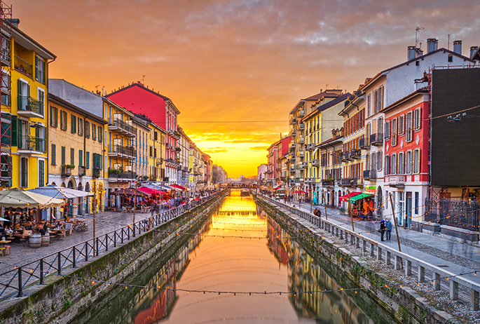 Naviglio Grande. Photo: Envato Elements Naviglio Grande Milan Italy