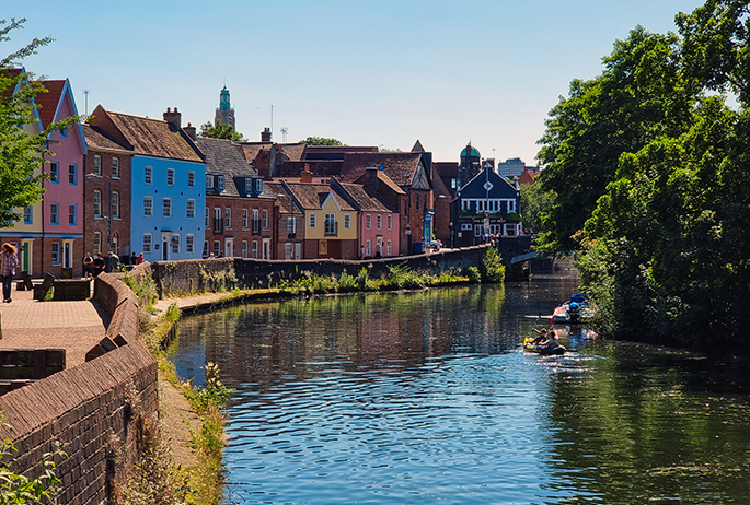 River Wensum, Norwich. Photo: Envato Elements River Wensum, Norwich UK