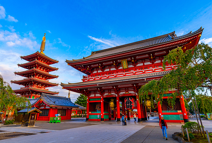 Sensō-ji Temple, Tokyo. Photo: Adobe Stock cultural travel guide Tokyo art design hotels