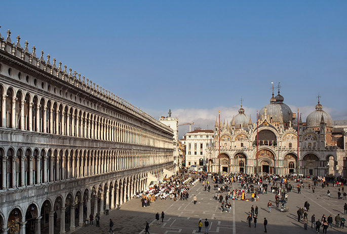 Procuratie facade. Courtesy of SMAC San Marco Art Centre. Photo: Mike Merkenschlager SMAC San Marco Art Centre Venice Italy